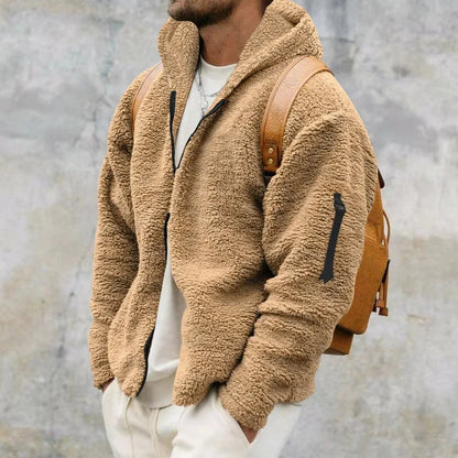 Plush Lamb Wool Hooded Jacket