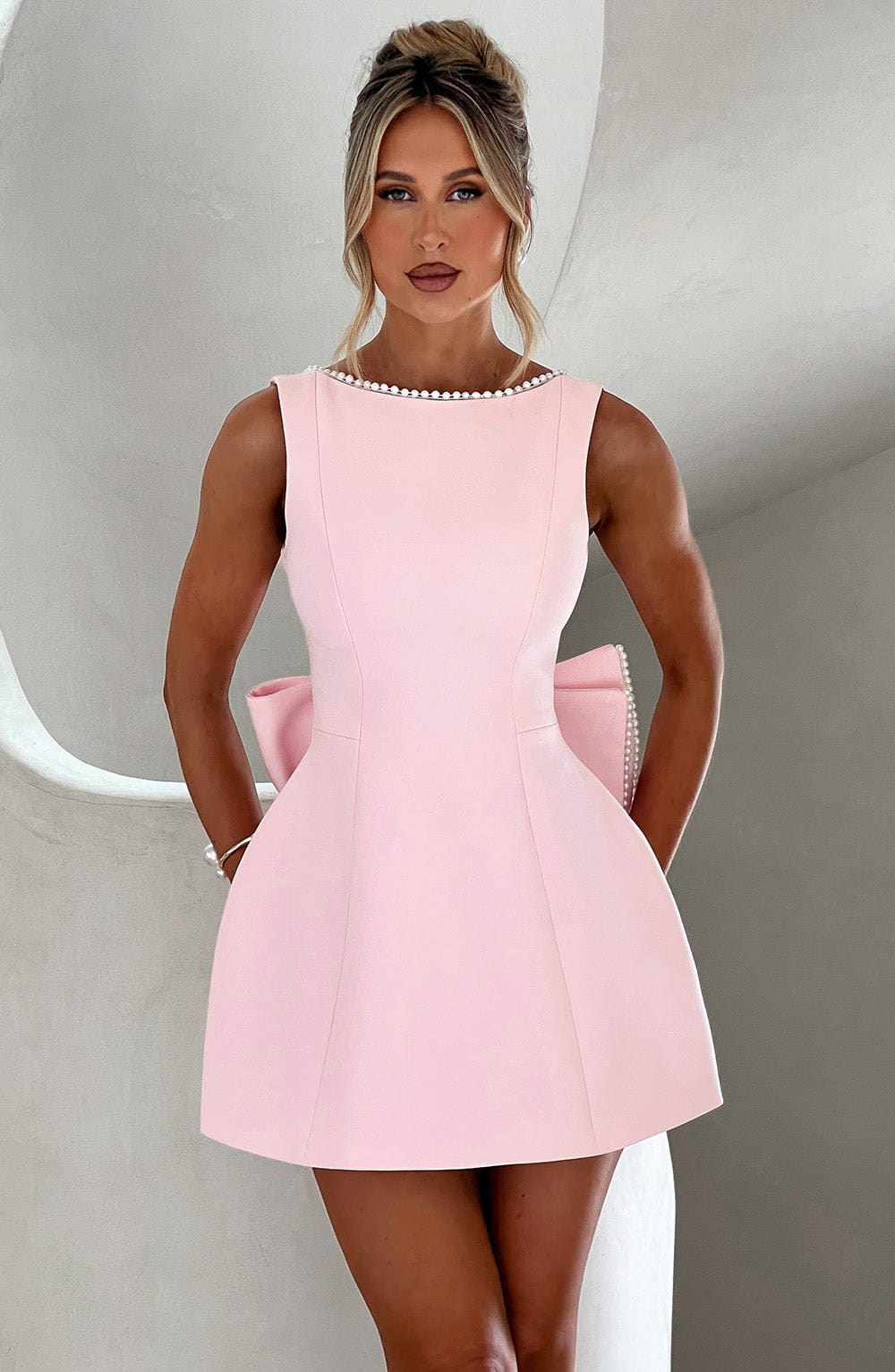 Carrie Mini Dress - Blush Dress XS Babyboo Fashion Premium Exclusive Design